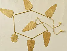 Ahar ~ Brass Handmade Toran - Leaf Design 