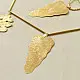 handmade brass leaf design toran door hanging featuring mango leaf shaped brass plates linked on a brass chain with central floral pendant