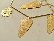 Ahar ~ Brass Handmade Toran - Leaf Design 