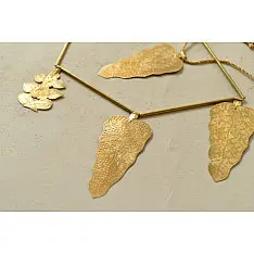 Ahar ~ Brass Handmade Toran - Leaf Design 