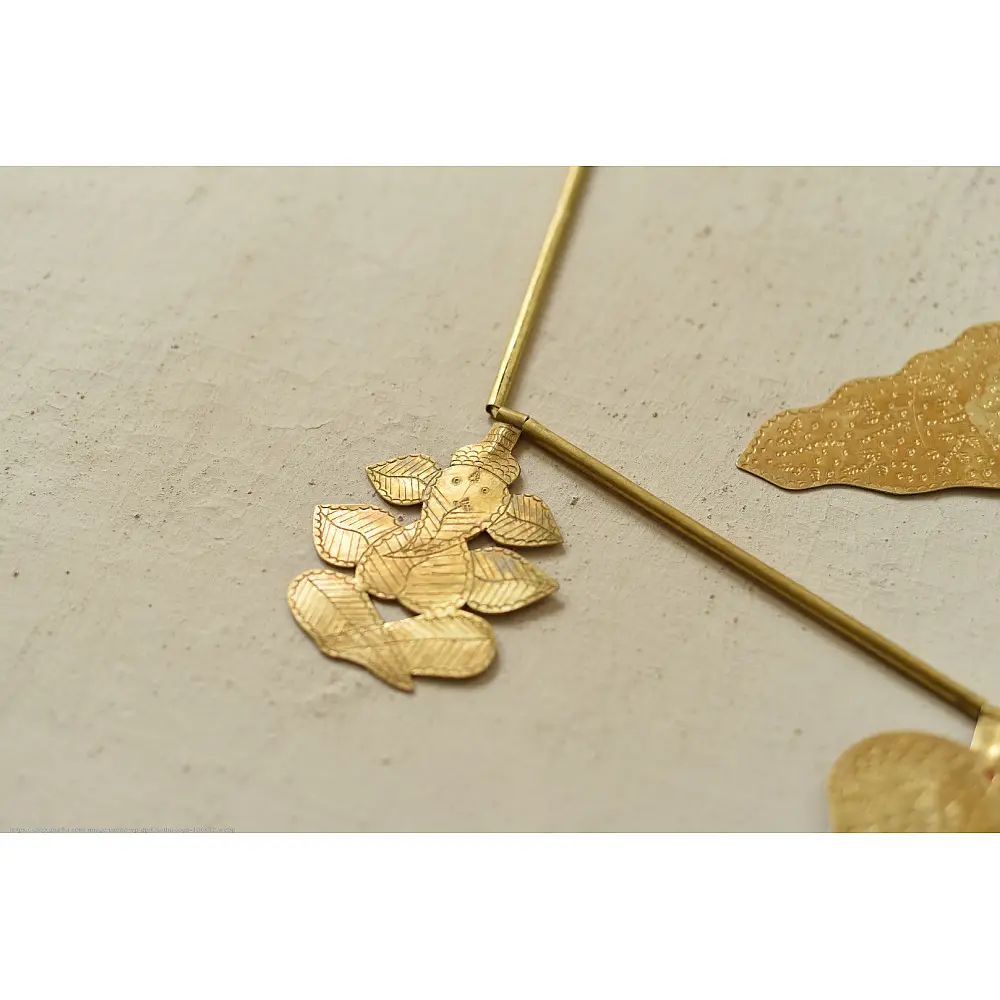 shop Brass Handmade Toran- Leaf Design