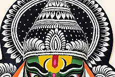 Mukhauta . मुखौटा : Handmade Wall Hanging Chhau Mask - A