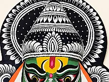 Mukhauta . मुखौटा : Handmade Wall Hanging Chhau Mask - A