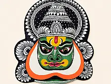 Mukhauta . मुखौटा : Handmade Wall Hanging Chhau Mask - A