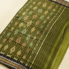 Handlom Cotton Saree | IKAT Pallu { Hina }