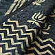 Exclusive Block Printed Cotton Dabu ~ Indigo Zig zag Saree