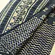 Exclusive Block Printed Cotton Dabu ~ Indigo Zig zag Saree