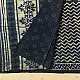 Exclusive Block Printed Cotton Dabu ~ Indigo Zig zag Saree