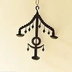 Ahou | Wrought Iron Diya Holder | Tribal Aesthetic