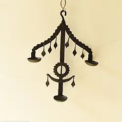 Ahou | Wrought Iron Diya Holder | Tribal Aesthetic