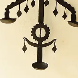 Ahou | Wrought Iron Diya Holder | Tribal Aesthetic