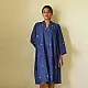 shop Jamdani - Handloom Cotton Blue Dress