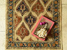 A finite infinity ❧ Kalamkari Natural Color Dhurrie ( 2 X 3 ) - B