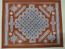 Mandana Art - Painting -  A Mat Design