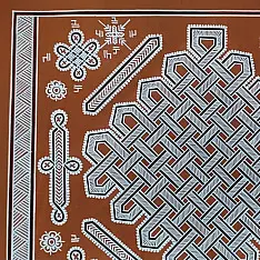 Mandana Art - Painting -  A Mat Design
