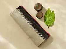 Sadaa . सदा ✡ Begampuri Handloom Pure Cotton Saree - Grey