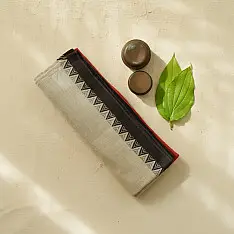 Sadaa . सदा ✡ Begampuri Handloom Pure Cotton Saree - Grey