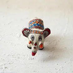 Madhuban . मधुबन ❁ Madhubani Hand Painted Paper Mache ~ Elephant