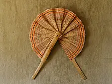 Moonj Grass Basket | Crafted Bamboo Hand Fan - Two color options