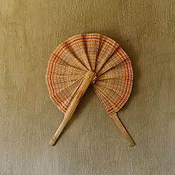 Moonj Grass Basket | Crafted Bamboo Hand Fan - Two color options