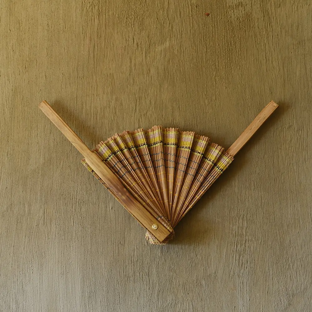 shop Crafted Bamboo Hand Fan - Two color options