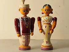 Etikoppaka | Wooden Toy ~ Married Couple 