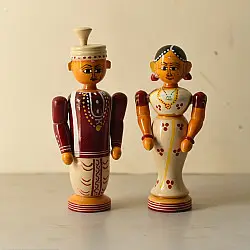 Etikoppaka | Wooden Toy ~ Married Couple 