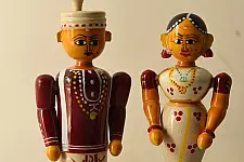 Etikoppaka | Wooden Toy ~ Married Couple 