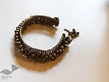 Kanupriya | White Metal Antique Payal (Single Piece) 