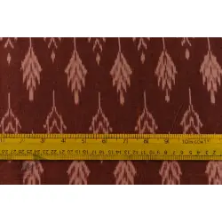 Ikat Handloom Cotton Fabric - Brown