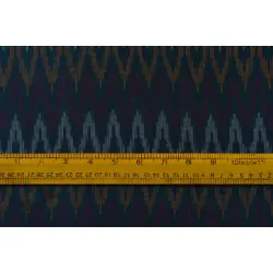 Ikat Handloom Cotton Fabric - Bottle Green / Dark Green