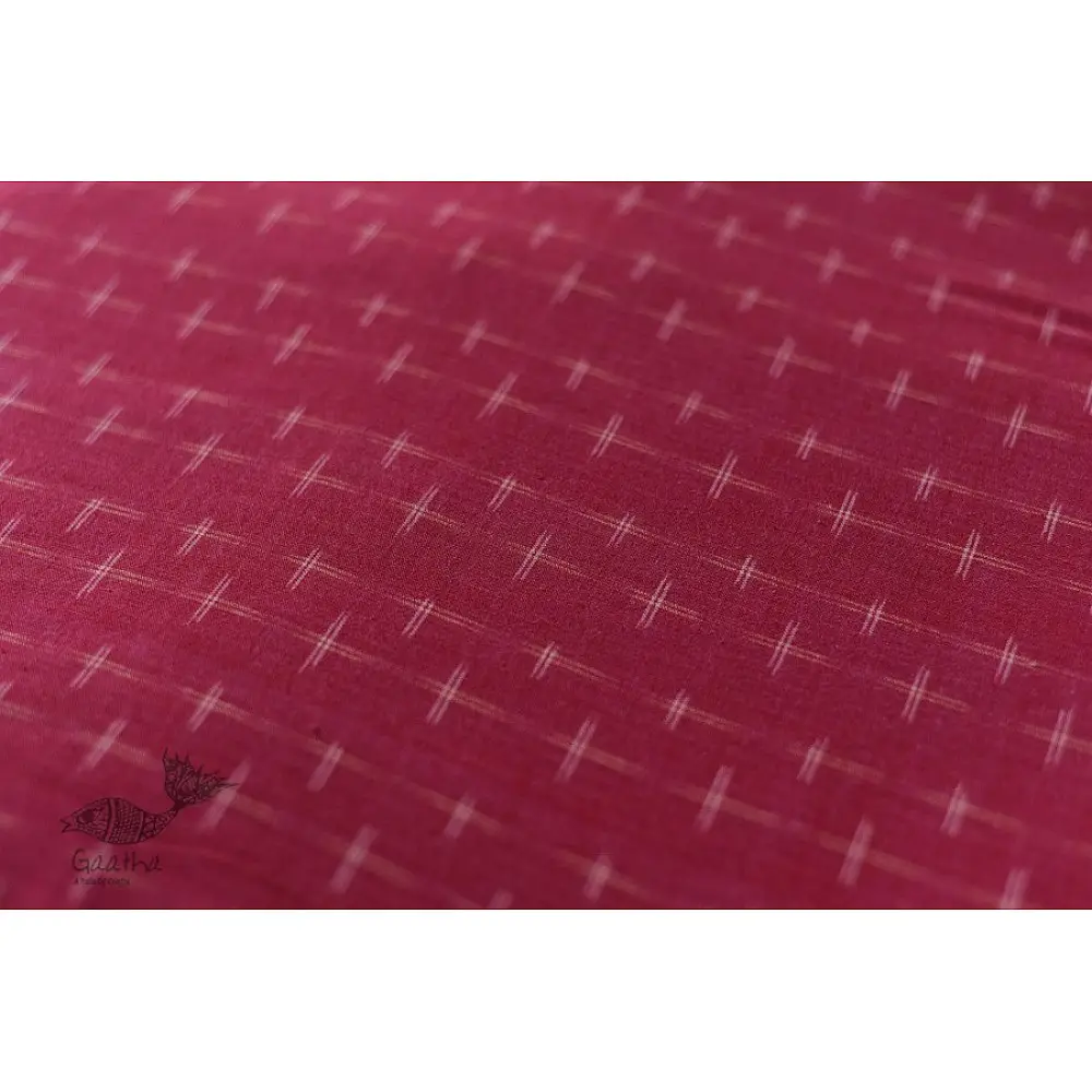 Shop Handloom ikat cotton red fabric