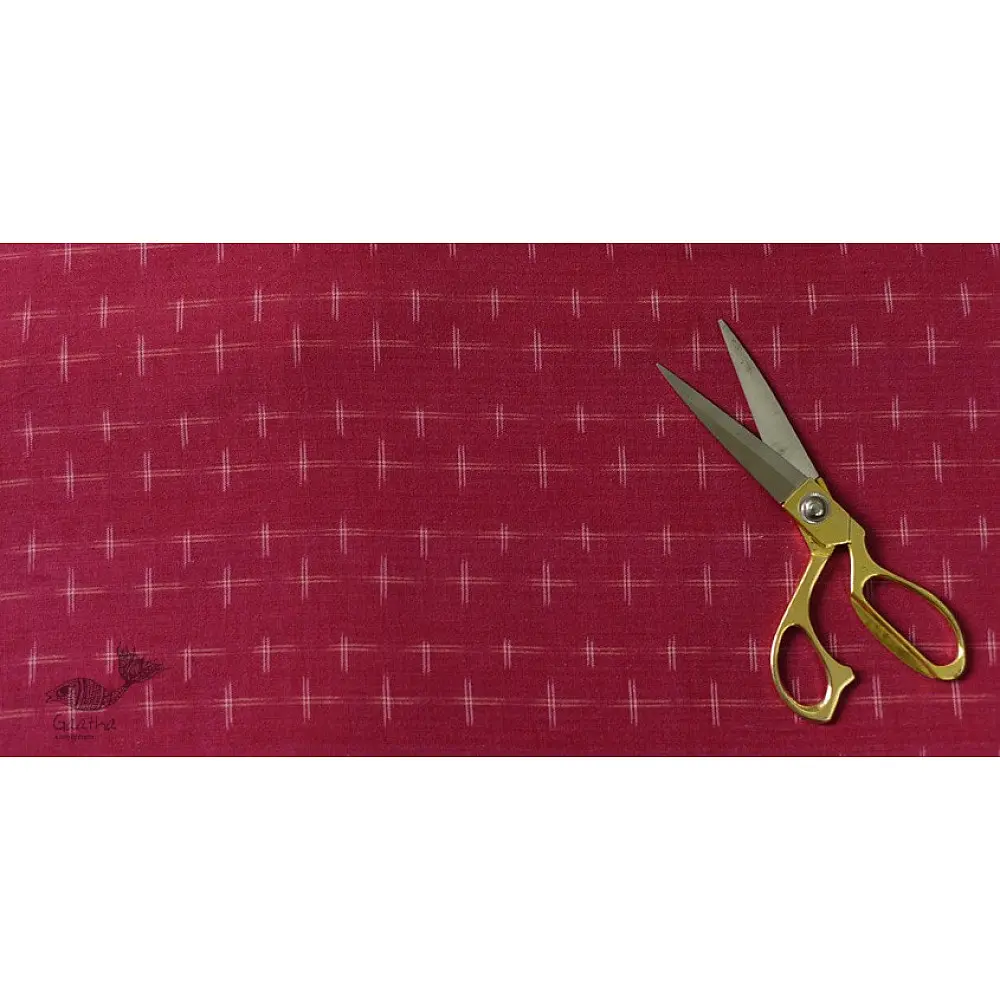 Shop Handloom ikat cotton red fabric