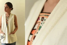 Shweta . श्वेता | Off White Shrug | Handwoven Pure Cotton 