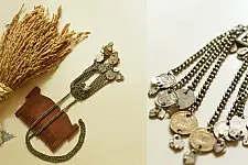 Kanupriya ❉ Tribal / Vintage Jewelry - Long Coin Necklace