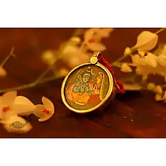 देवसेना * Miniature Painting . Pendant * Shivparvati {C}