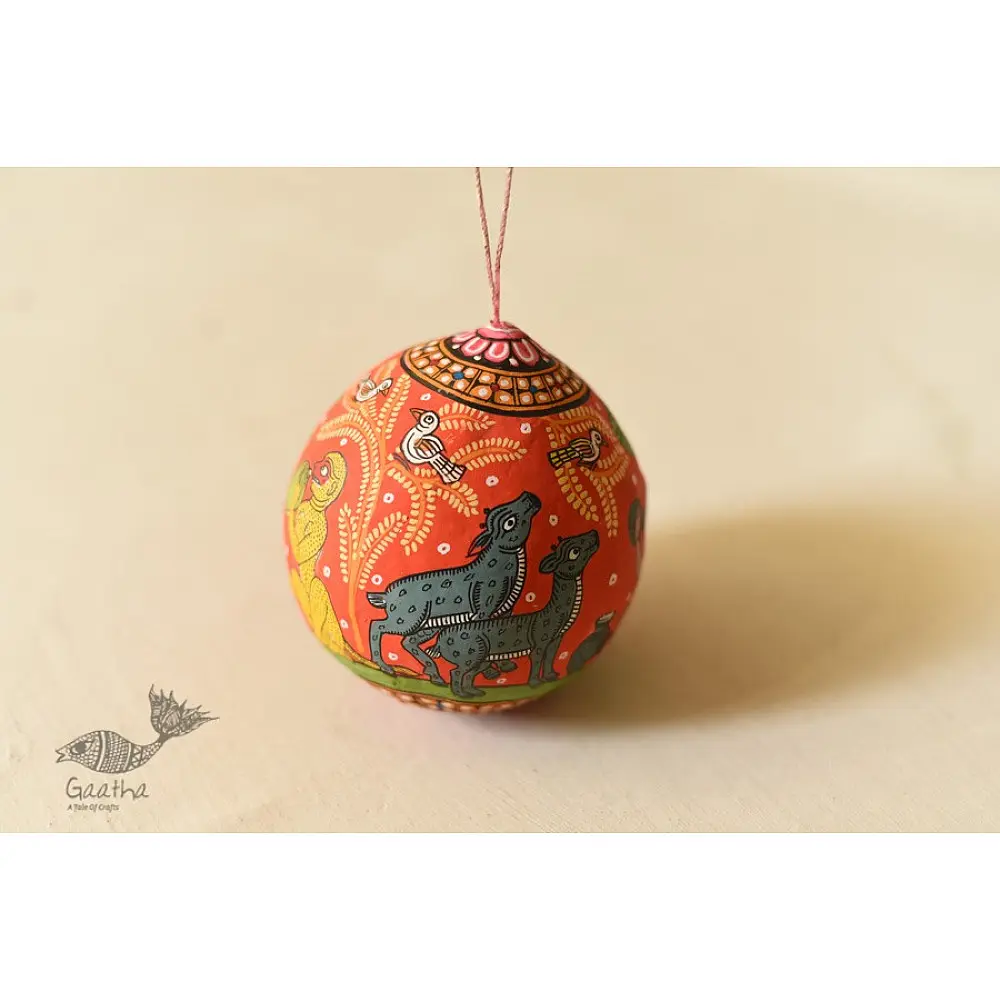 shop Pattachitra hand Painted - Hanging Coconut 
