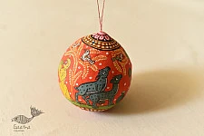 Pattachitra ~ Hand Painted Hanging Coconut - A