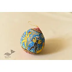 Pattachitra ~ Hand Painted Hanging Coconut - B