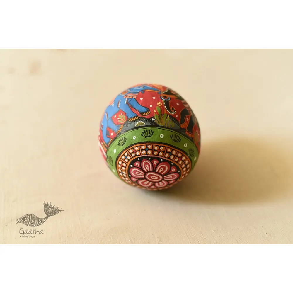 shop Painted Horse & Elephant on Hanging Coconut