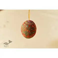 Pattachitra Painted Monkeys on Hanging Coconut