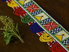 Shubh-Laabh | Glass Bead Door Toran - Squares Design