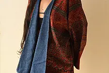 Kimono | Reversible Ajrakh & Denim Cotton Jacket
