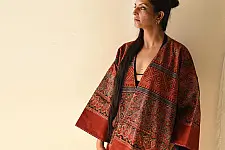 Kimono | Reversible Ajrakh & Denim Cotton Jacket