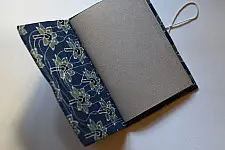 Ajrakh Pothi Diary  ( 9 X 6 in ) ☙ Lotus Motif