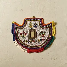 Prachin . प्राचीन | Handmade Bead Work ~ Old Wall Hanging - Fan