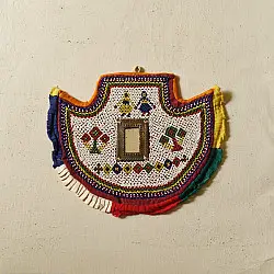 Prachin . प्राचीन | Handmade Bead Work ~ Old Wall Hanging - Fan
