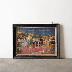 Memory Lines | Indian Antique Print  ( With Frame) - Ajmer Sharif