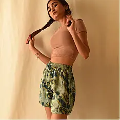 Shorts | Batik Block Printed Modal Silk Short ( Two Options )