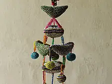 Prachin . प्राचीन ❦ Handmade Old Bead Work  ~ Hanging Latkan - A